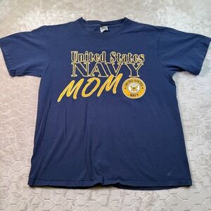 United States Navy Mom 100% Preshrunk Cotton Women's L T-Shirt By Soffe